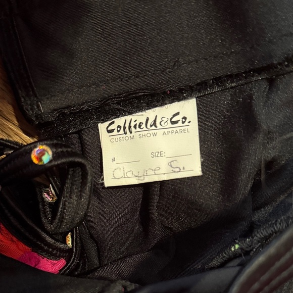 Colorful Custom Coffield Collection Ruffled Two-Piece Dance Costume - Picture 2 of 4